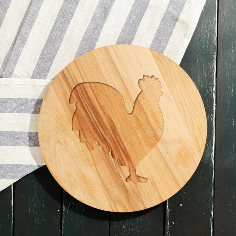 beinkmake Rooster Template Acrylic Clear Valet Tray Router Template for Woodworking Drawing Inlay Templates Board Handicraft Decorative Templates - Image 5
